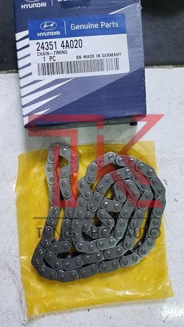 XÍCH CAM HYUNDAI STAREX Sản xuất bởi: Mobis Xuất xứ: Hàn Quốc Phụ tùng chính hãng Mã 243514A020